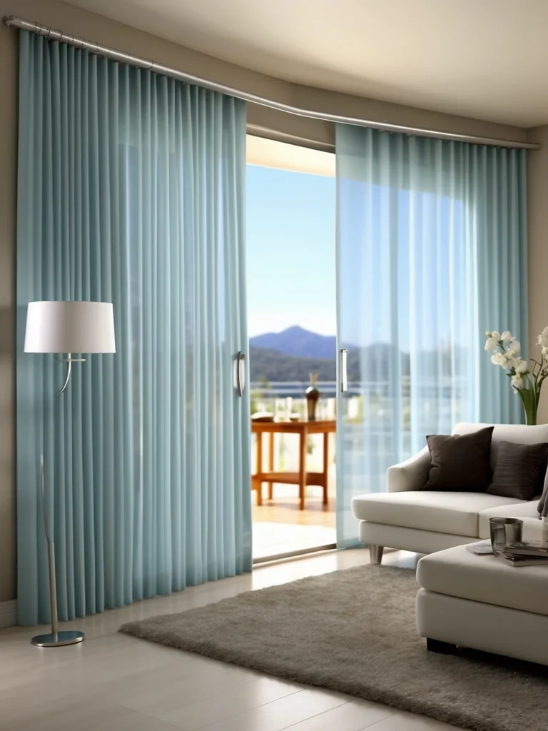 modern panel track curtains for sliding glass doors