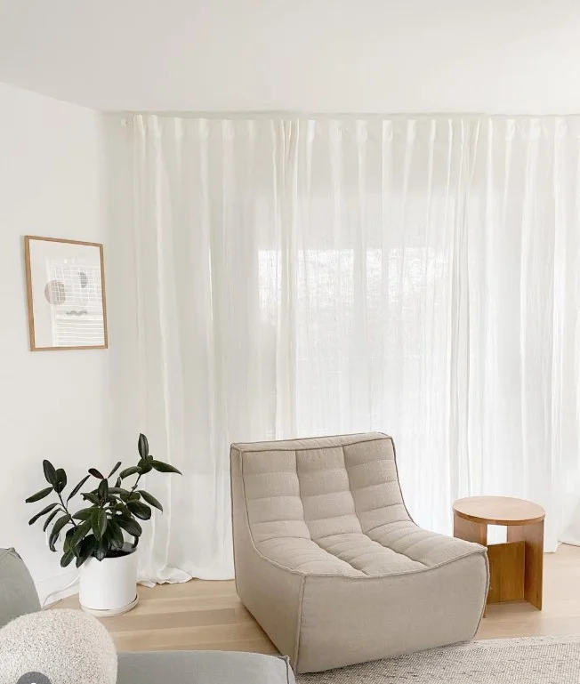 floor to ceiling patio door curtains creating elegant living room design