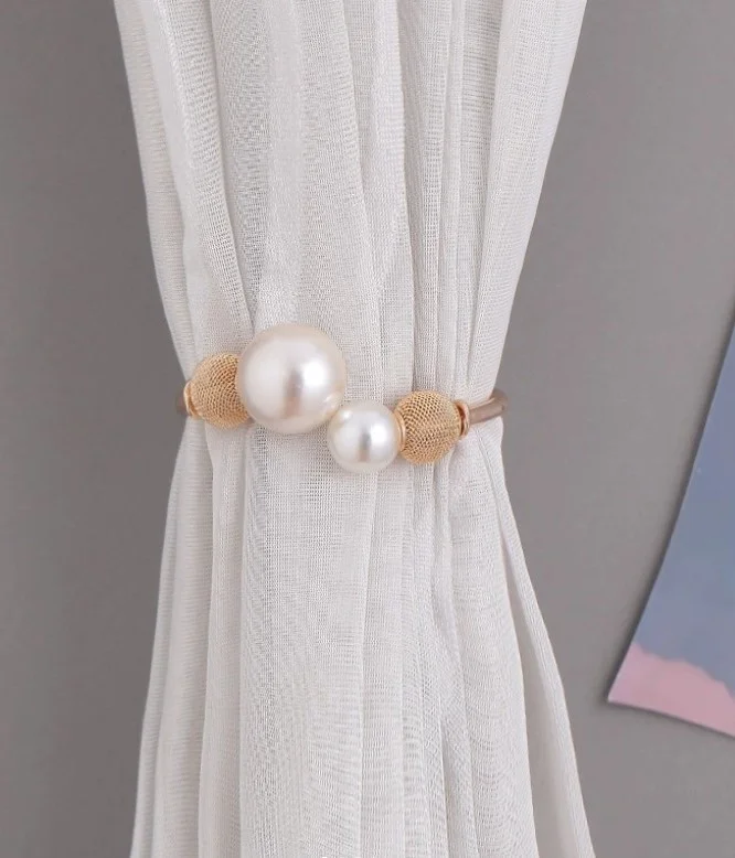 pearl curtain tie backs with white bedroom curtains