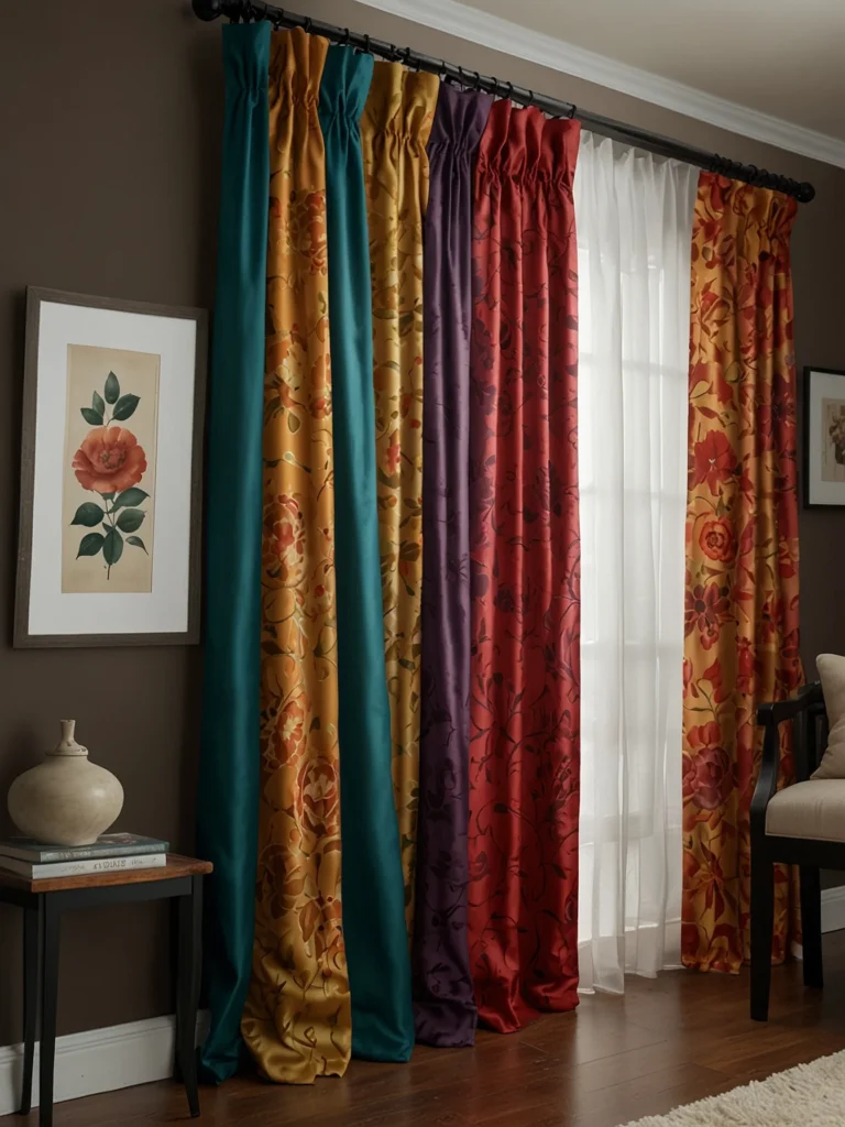 emerald jewel tone sliding door curtains creating luxury focal point