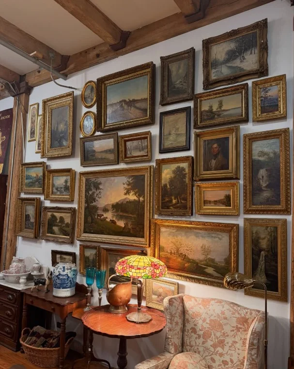 vintage equestrian wall decor in traditional ralph lauren home