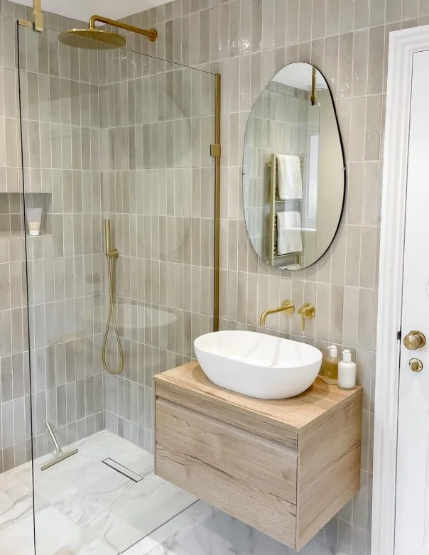 frameless walk in glass shower in bloxburg bathroom build